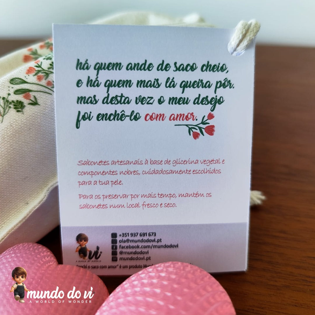 Saquinho "Amor em Forma de Coração" — Sabonetes Artesanais