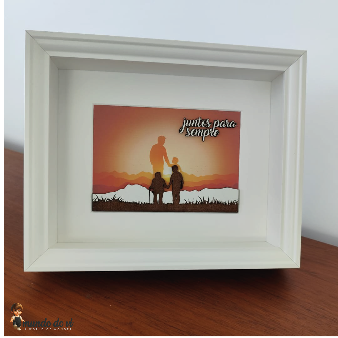 Quadro Dia do Pai - Juntos para Sempre
