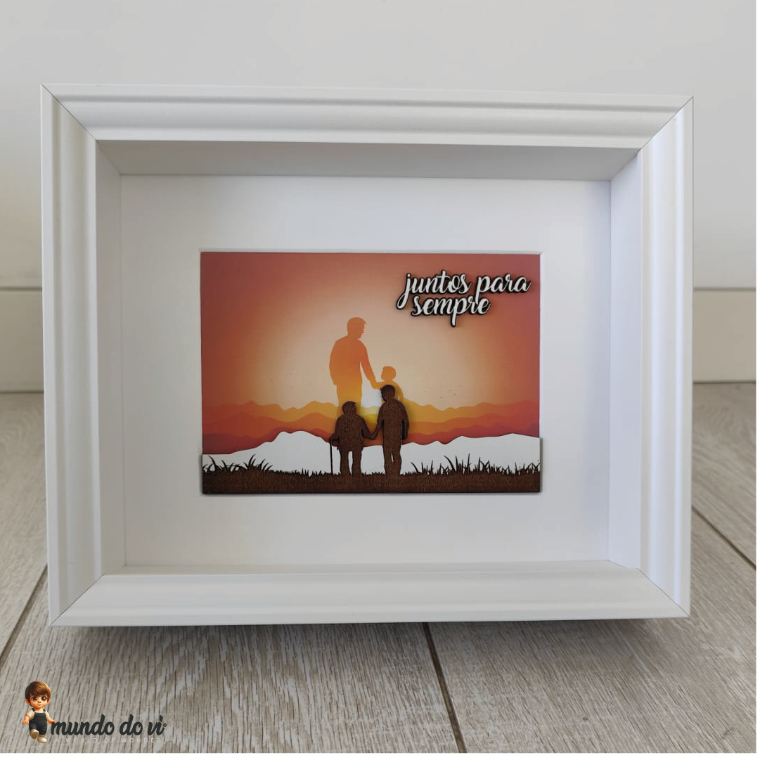 Quadro Dia do Pai - Juntos para Sempre