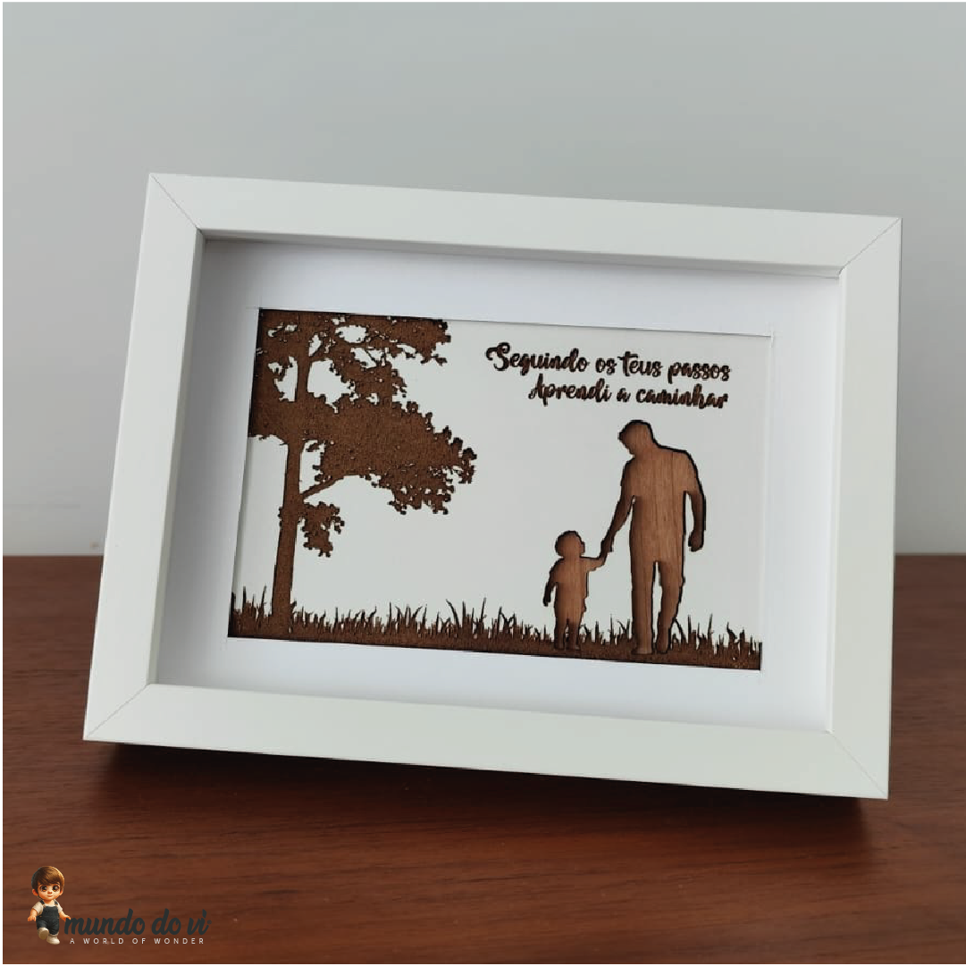 Quadro Dia do Pai - Pegadas de Amor