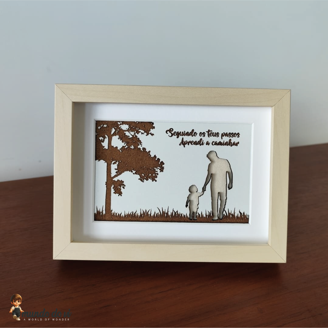 Quadro Dia do Pai - Pegadas de Amor