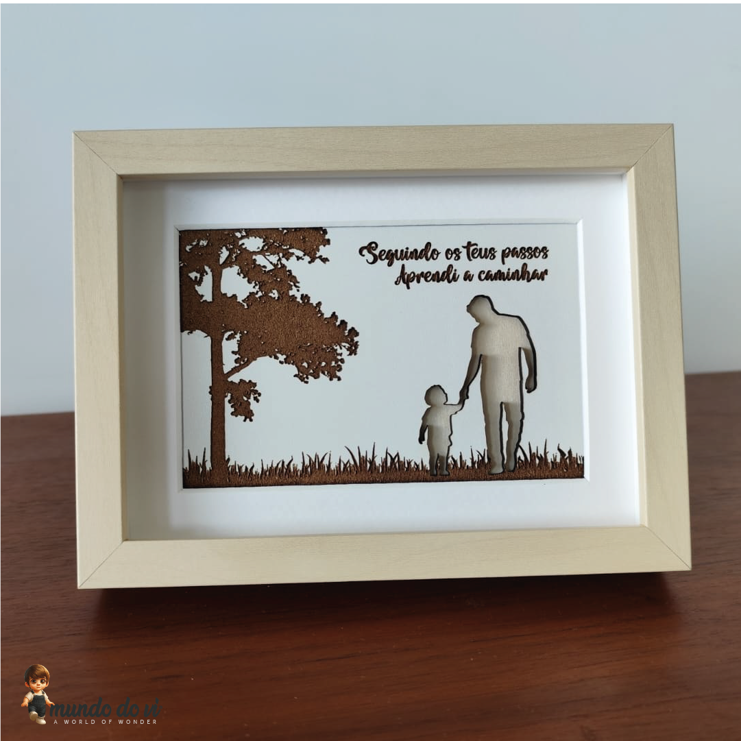 Quadro Dia do Pai - Pegadas de Amor