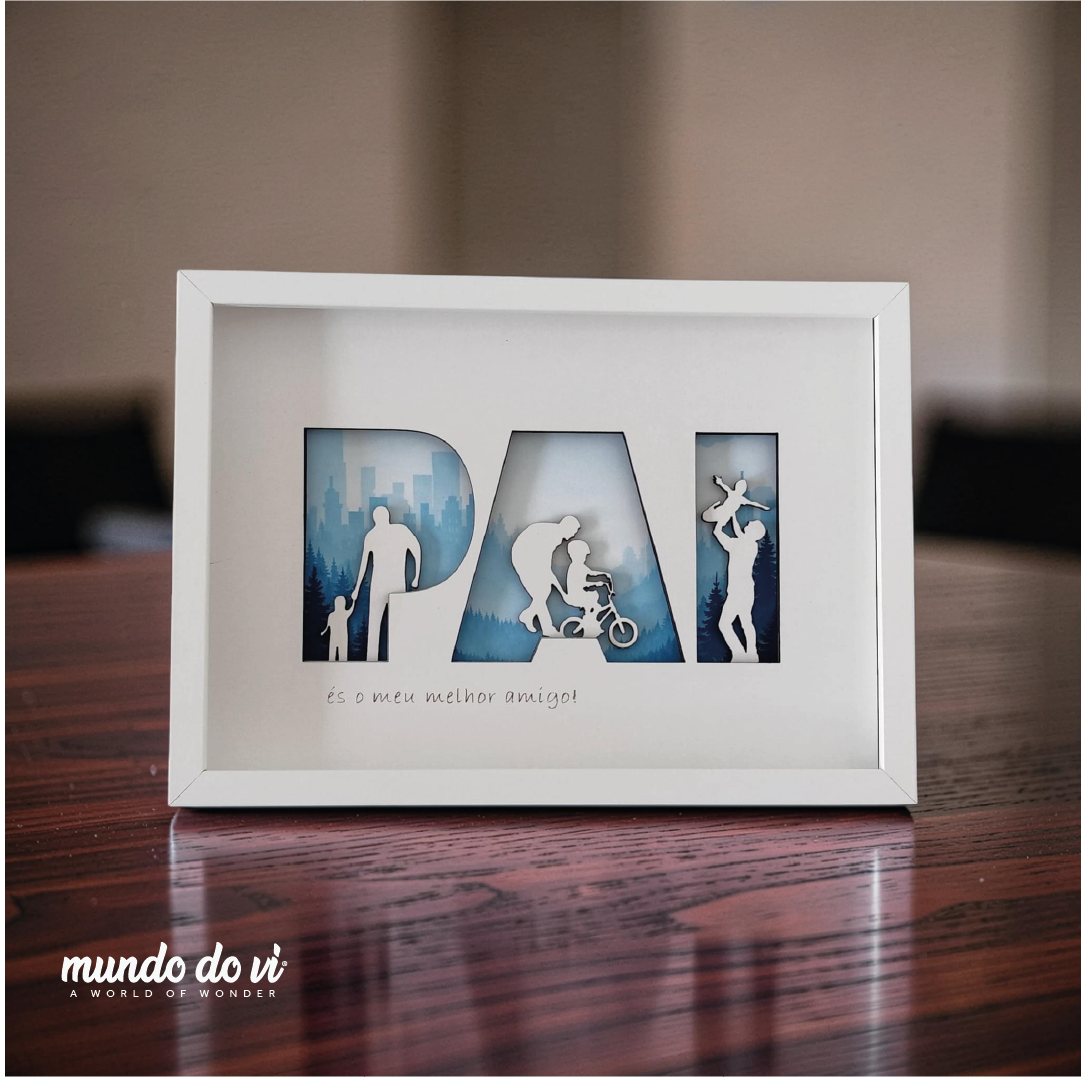 Quadro Personalizado 'PAI' - 21x30cms