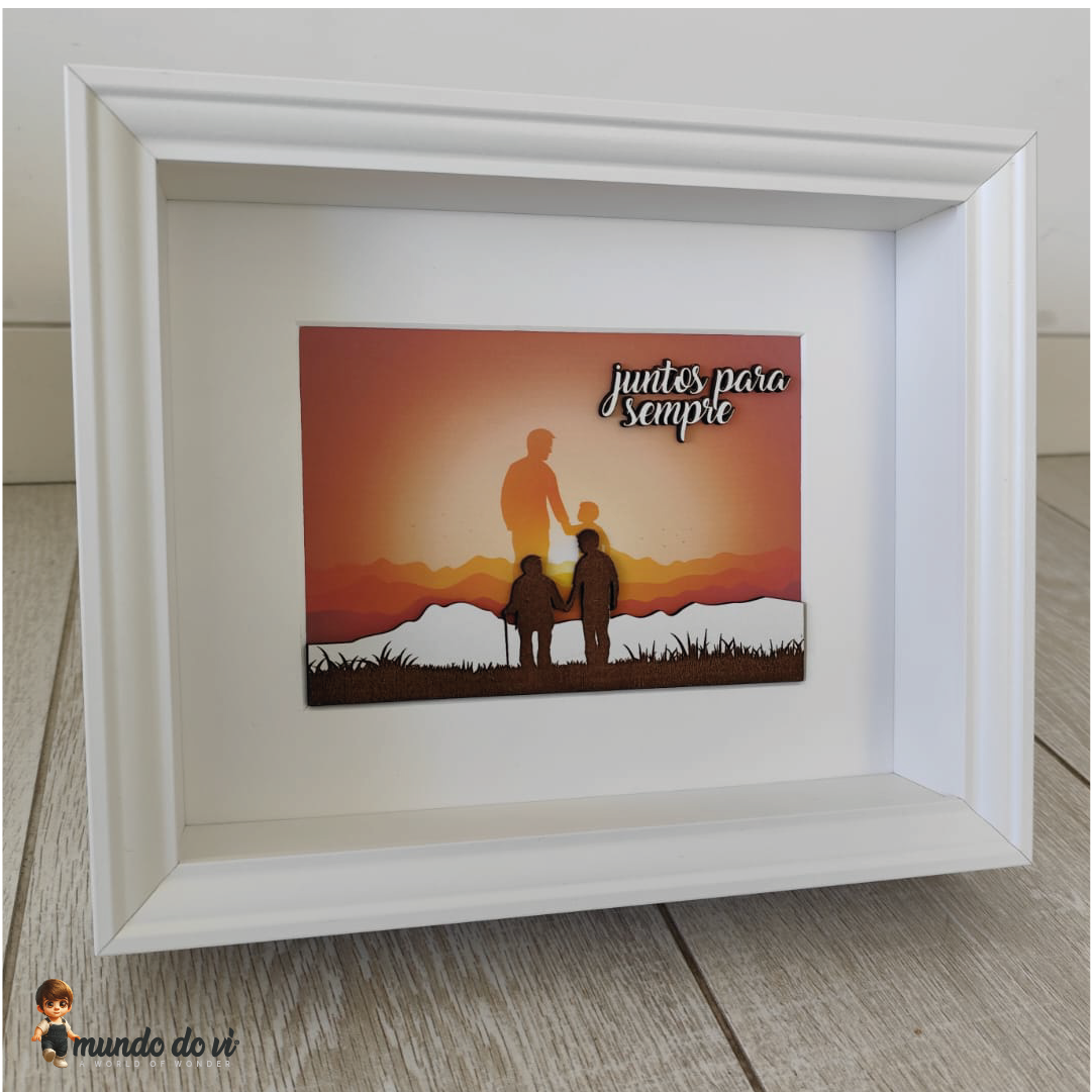 Quadro Dia do Pai - Juntos para Sempre