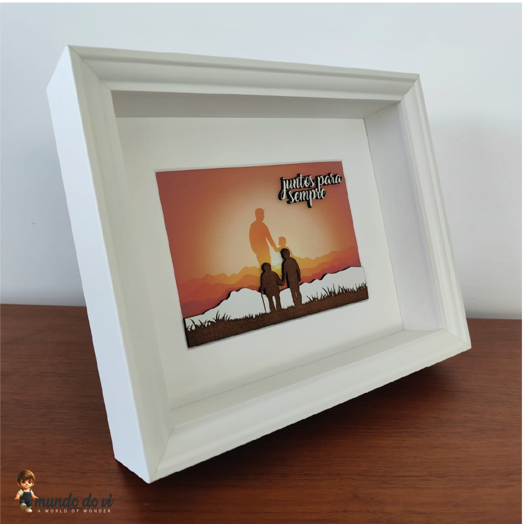 Quadro Dia do Pai - Juntos para Sempre