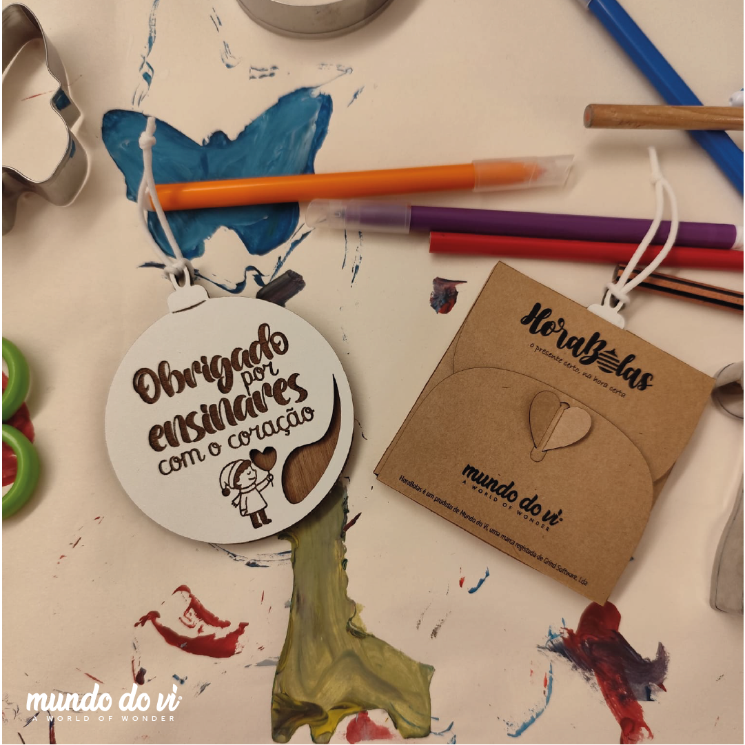 Bola de Natal para Educadora — versões menino e menina