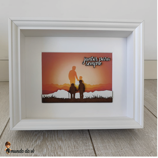 Quadro Dia do Pai - Juntos para Sempre