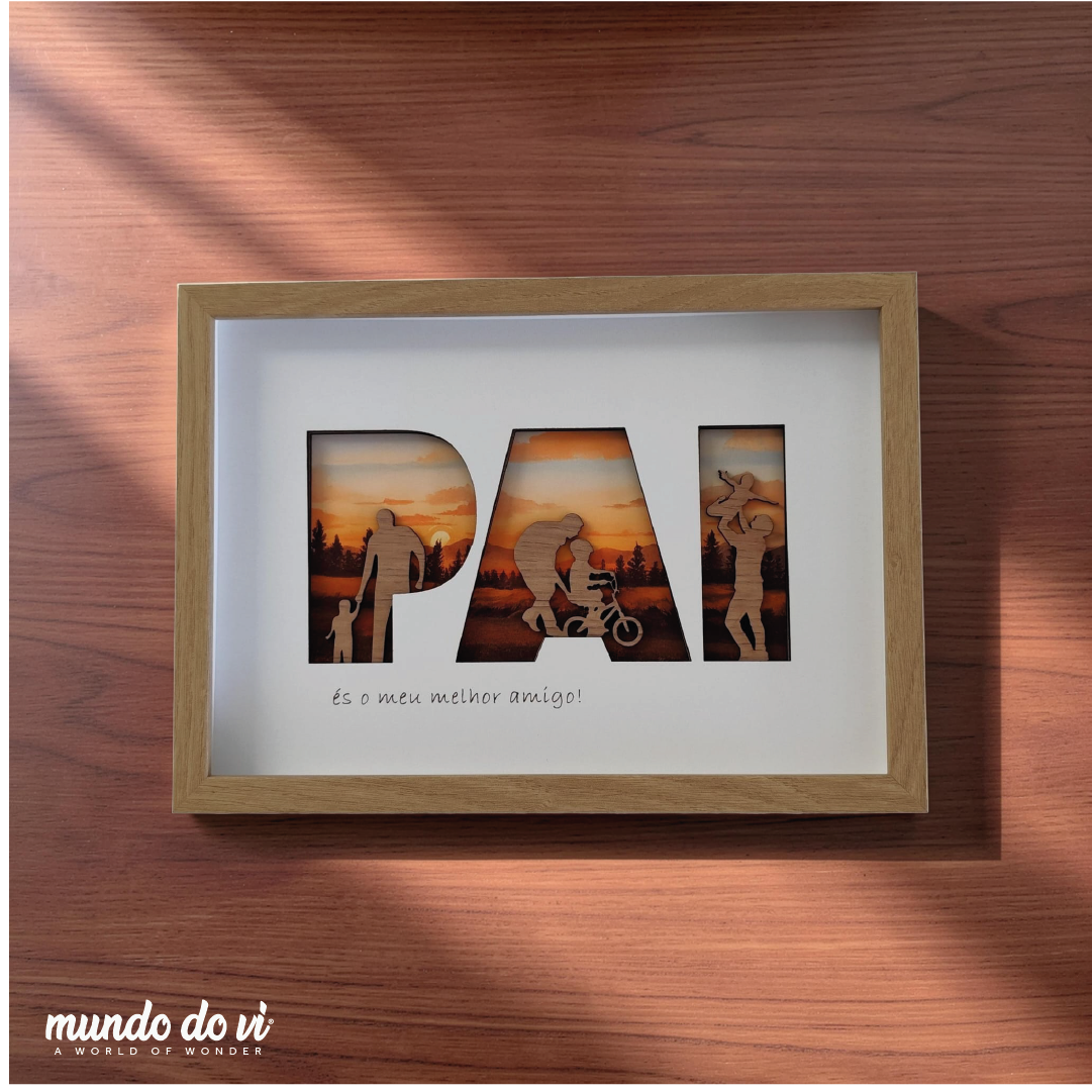 Quadro Personalizado 'PAI' - 21x30cms