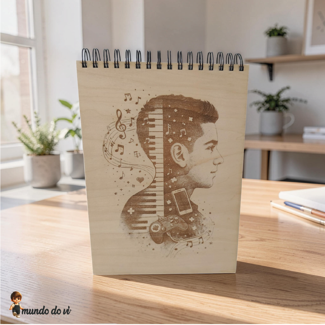 SketchBook em Madeira Personalizado