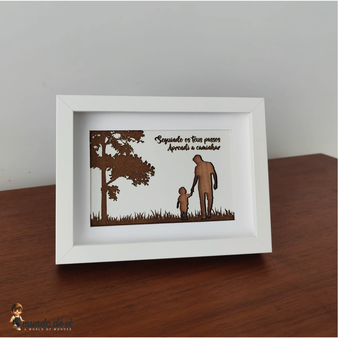Quadro Dia do Pai - Pegadas de Amor