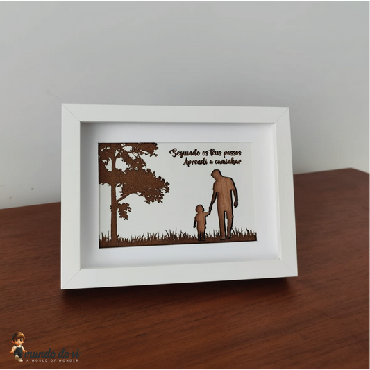 Quadro Dia do Pai - Pegadas de Amor