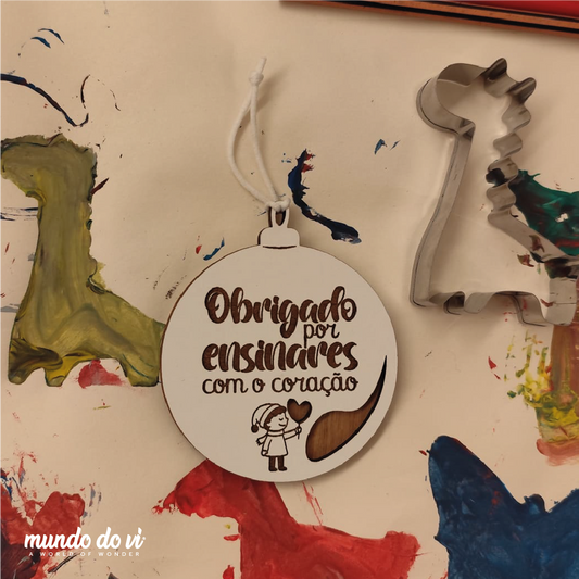 Bola de Natal para Educadora — versões menino e menina