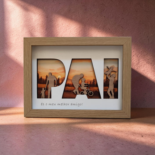 Quadro Personalizado 'PAI' - 13x18cms